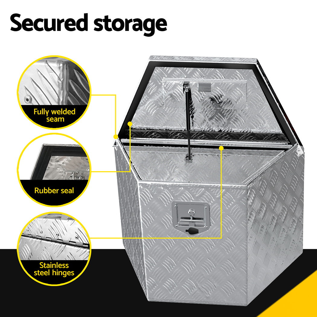 Marlook Aluminium Ute Tool Box Storage Lock Box Ute Trailer Vehicle Truck