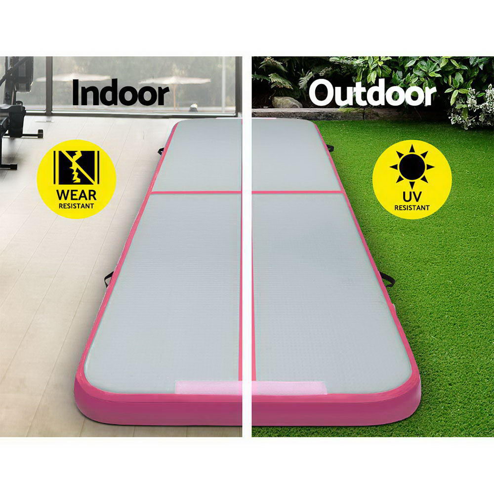 Marlook GoFun 3X1M Inflatable Air Track Mat with Pump Tumbling Gymnastics Pink