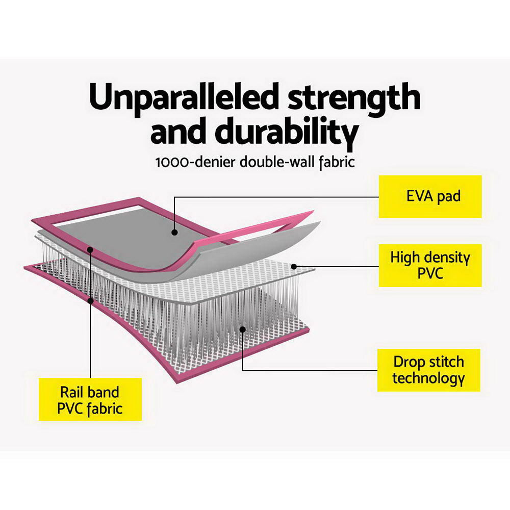 Marlook GoFun 3X1M Inflatable Air Track Mat with Pump Tumbling Gymnastics Pink