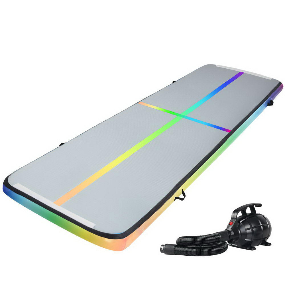 Marlook 4M Air Track Gymnastics Tumbling Exercise Mat Inflatable Mats + Pump