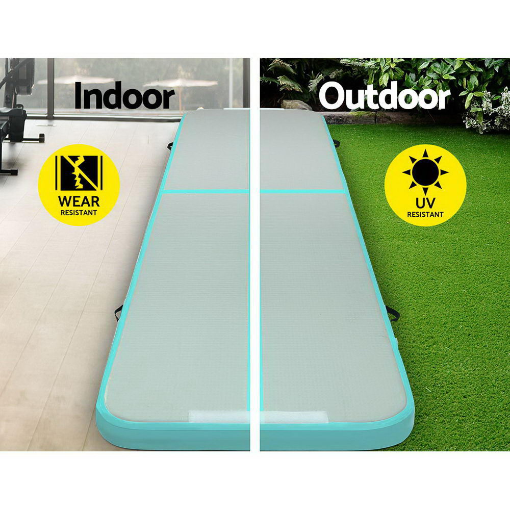 Marlook GoFun 4X1M Inflatable Air Track Mat with Pump Tumbling Gymnastics Green