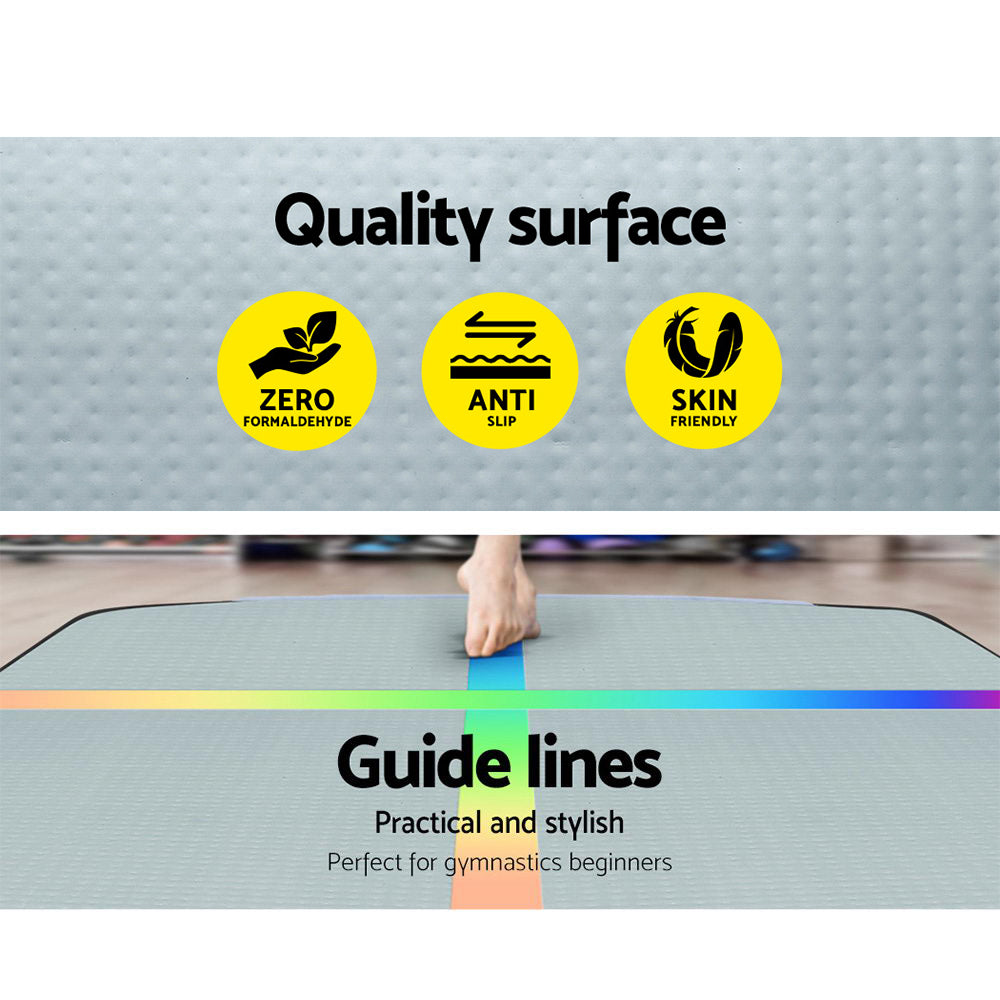 Marlook 5M Air Track Gymnastics Tumbling Exercise Mat W/ Pump Inflatable Colour