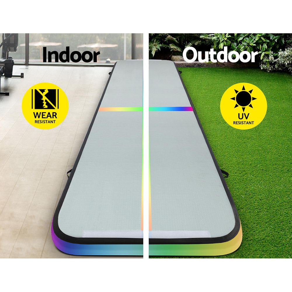 Marlook 5M Air Track Gymnastics Tumbling Exercise Mat W/ Pump Inflatable Colour