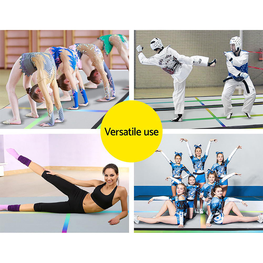 Marlook 5M Air Track Gymnastics Tumbling Exercise Mat W/ Pump Inflatable Colour