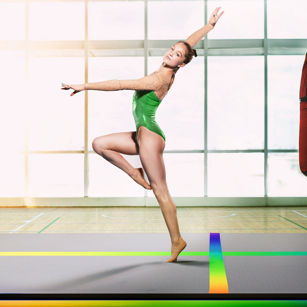Marlook 5M Air Track Gymnastics Tumbling Exercise Mat W/ Pump Inflatable Colour
