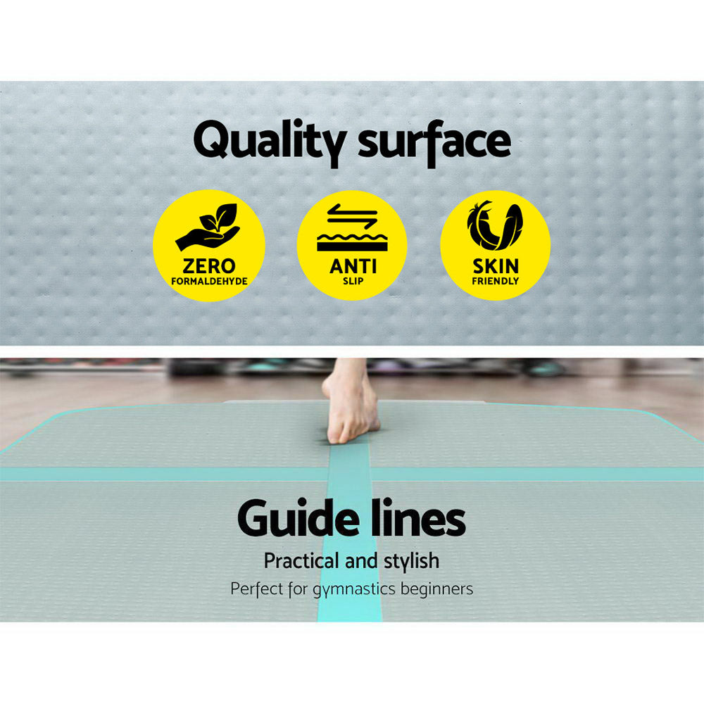 Marlook GoFun 5X1M Inflatable Air Track Mat Tumbling Floor Home Gymnastics Green