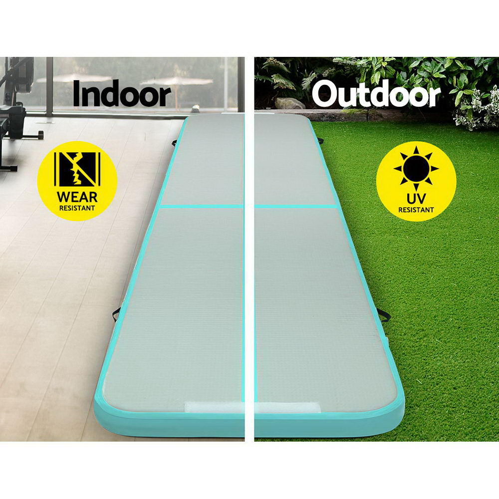 Marlook GoFun 5X1M Inflatable Air Track Mat with Pump Tumbling Gymnastics Green
