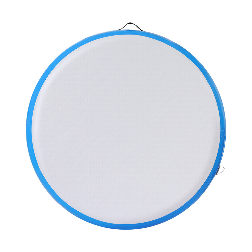 Marlook 1m Air Track Spot Inflatable Gymnastics Tumbling Mat Round Blue