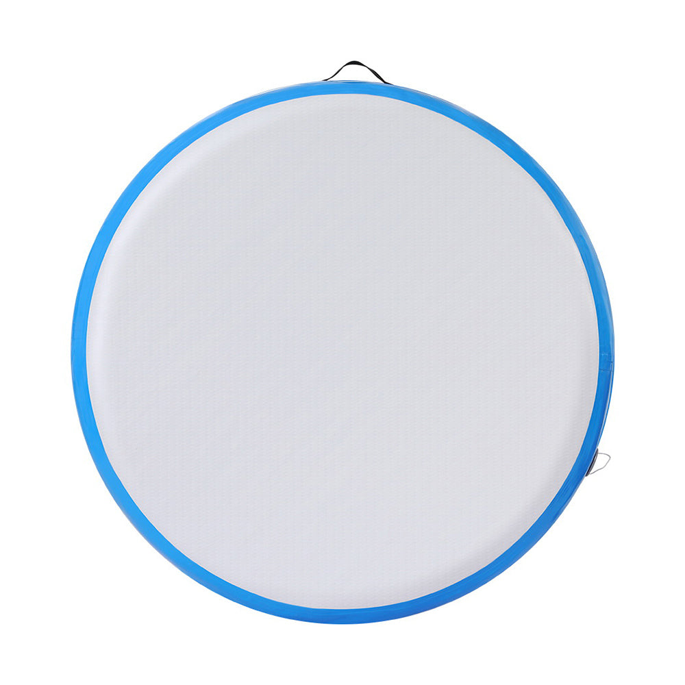 Marlook 1m Air Track Spot Inflatable Gymnastics Tumbling Mat Round W/ Pump Blue