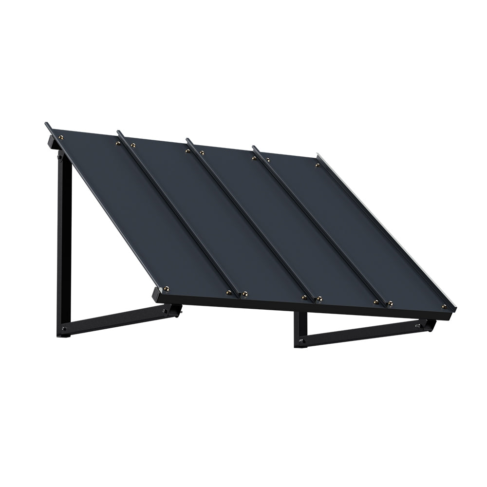 Marlook Window Door Awning Canopy 1mx1.2m Black Metal Frame