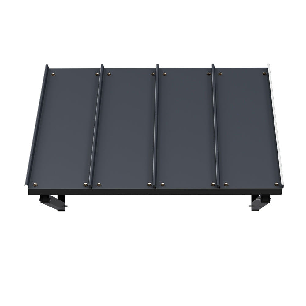 Marlook Window Door Awning Canopy 1mx1.2m Black Metal Frame