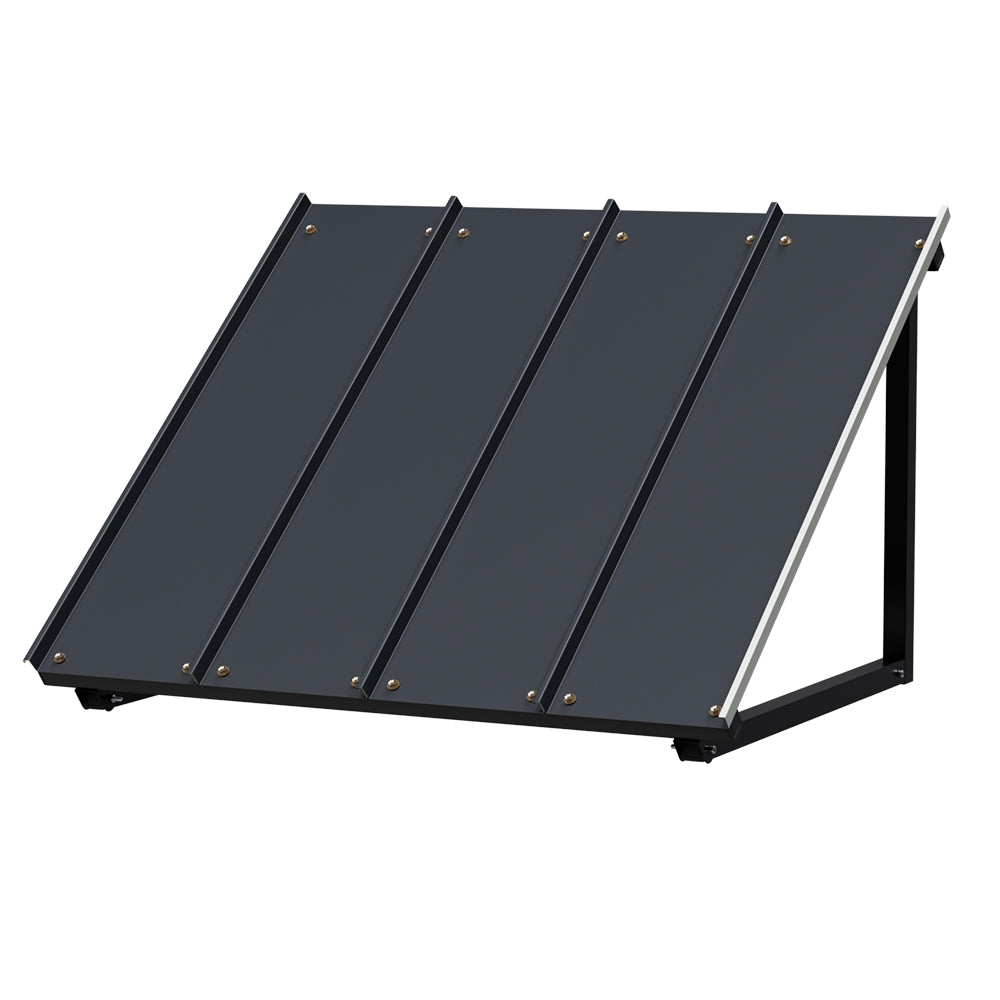 Marlook Window Door Awning Canopy 1mx1.2m Black Metal Frame