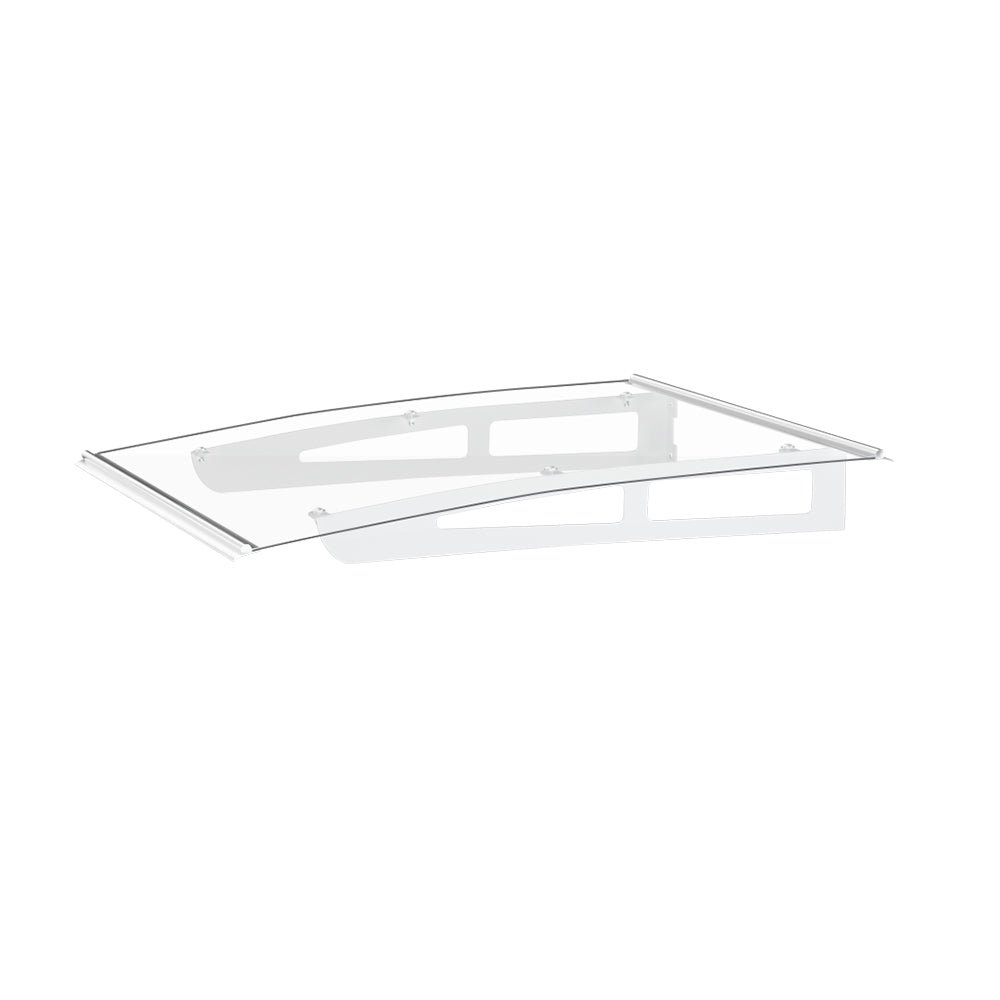 Marlook Window Door Awning Canopy 1mx1m Transparent Solid Sheet Aluminum Frame