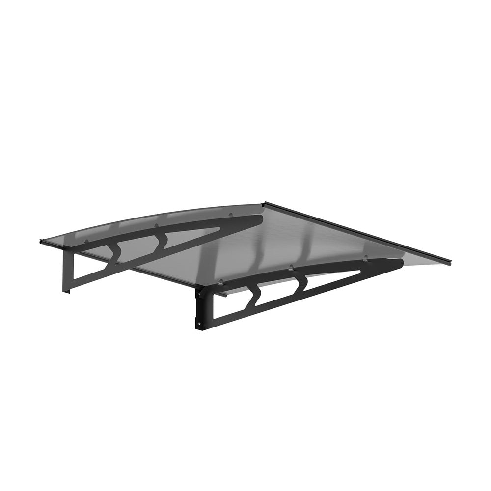 Marlook Window Door Awning Canopy 1mx1m Grey Solid Sheet Metal Frame
