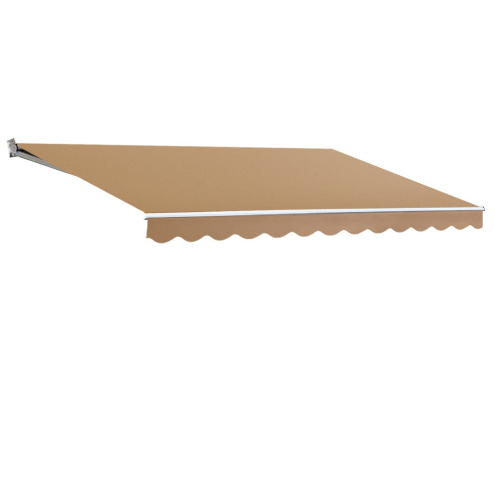 Marlook Retractable Folding Arm Awning Manual Sunshade 4Mx3M Beige