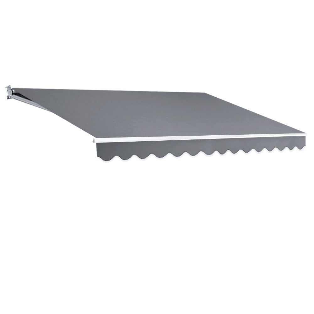 Marlook Retractable Folding Arm Awning Manual Sunshade 4Mx3M Pearl Grey