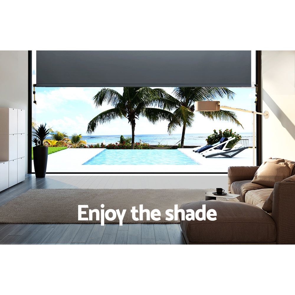 Marlook Outdoor Blind Window Roll Down Awning Canopy Privacy Screen 3X2.5M