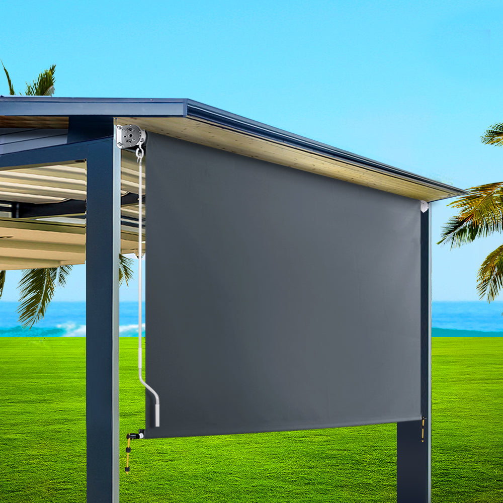 Marlook Outdoor Blind Window Roll Down Awning Canopy Privacy Screen 3X2.5M