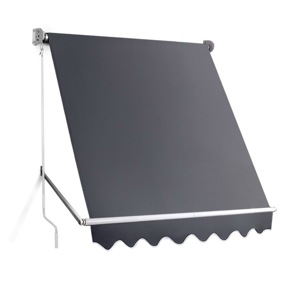 Marlook Window Fixed Pivot Arm Awning Outdoor Blinds Retractable Canopy1.8X2.1M
