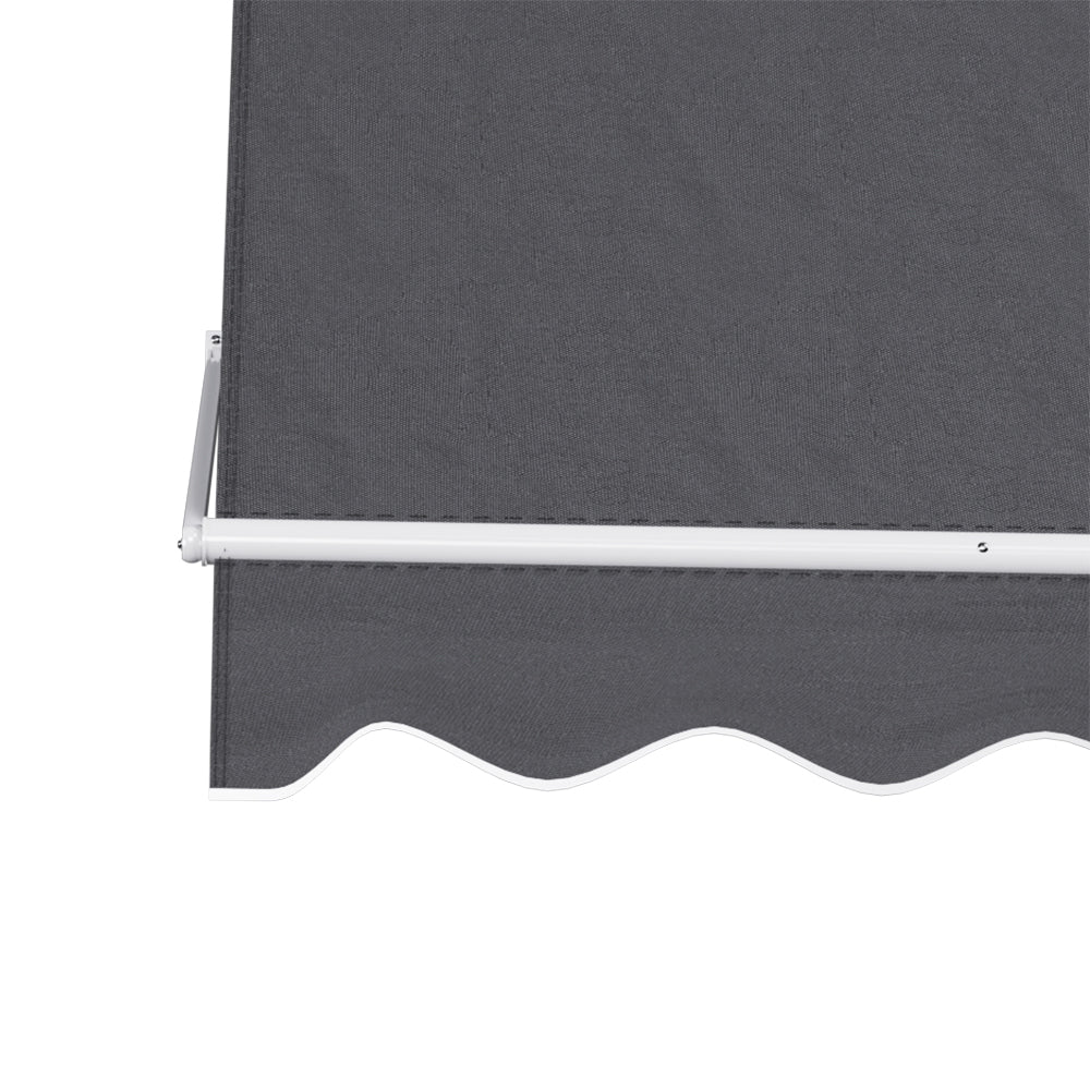 Marlook Retractable Fixed Pivot Arm Window Awning Outdoor Blinds 2.1X2.1M Grey