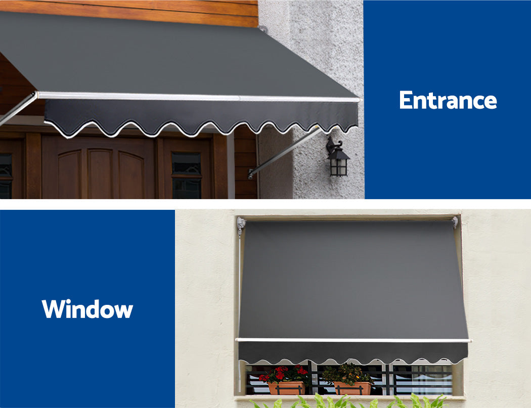 Marlook Window Fixed Pivot Arm Awning Patio Outdoor Blinds Retractable 2.8X2.1M