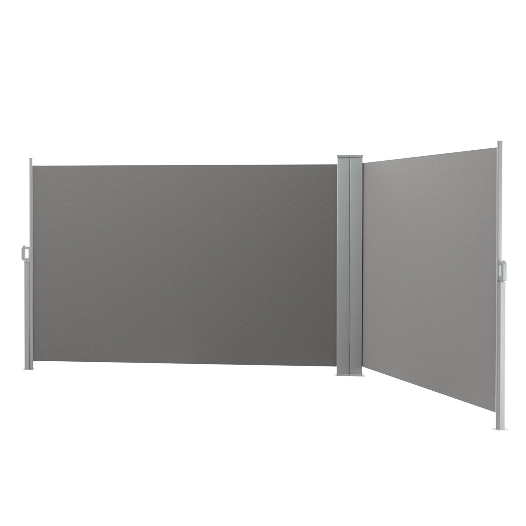 Marlook Side Awning Sun Shade Outdoor Retractable Privacy Screen 1.8X6M Grey