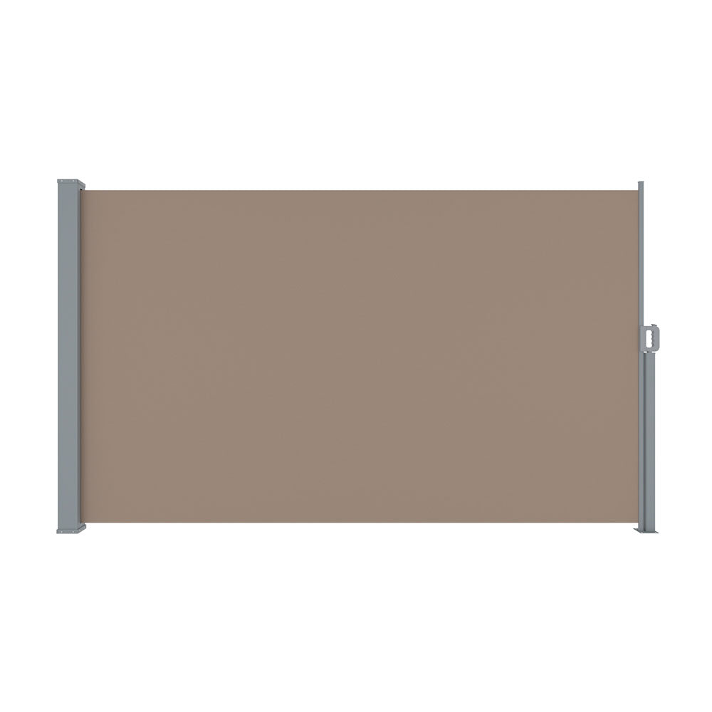 Marlook Side Awning Sun Shade Outdoor Blinds Retractable Screen 1.8X3M Brown