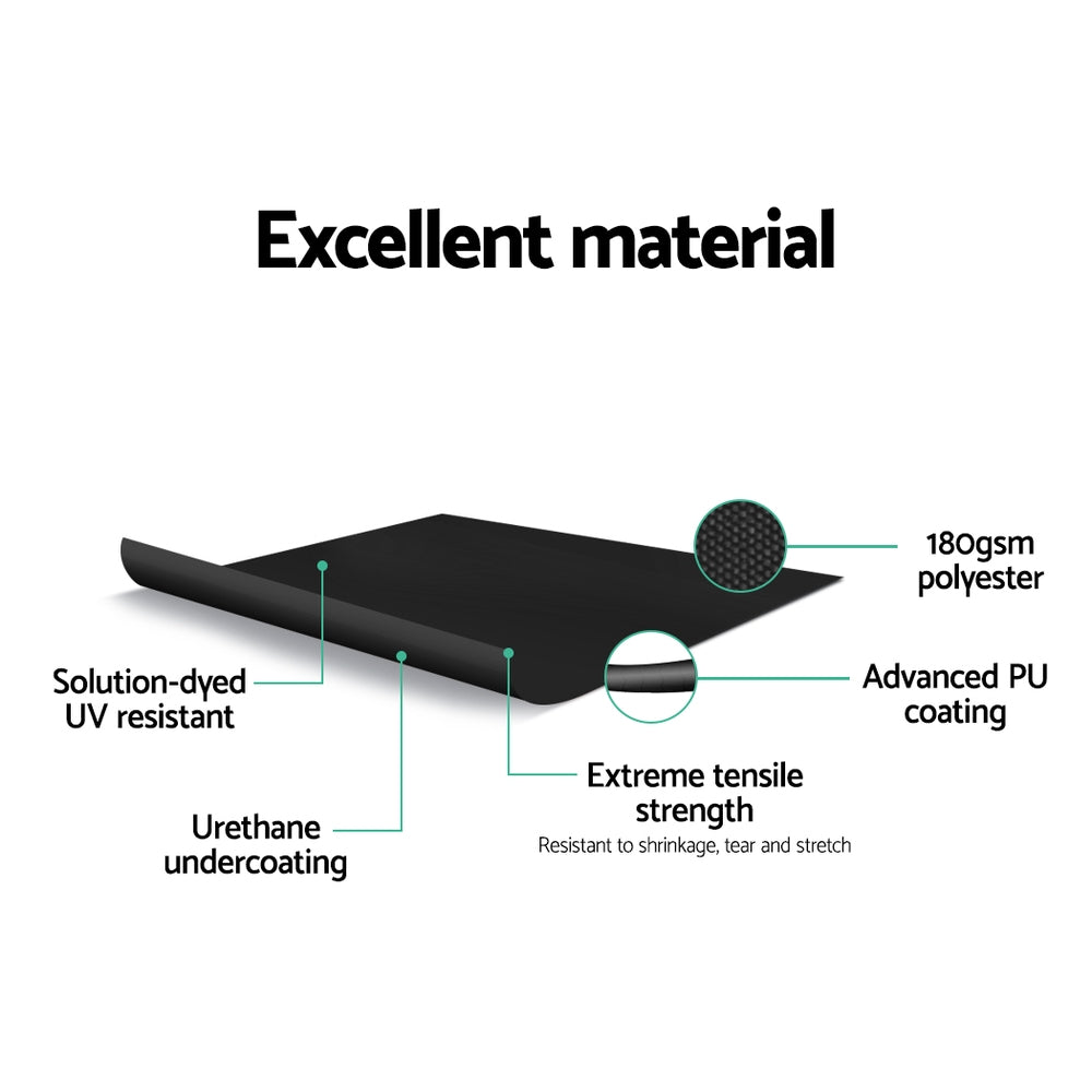 Marlook Side Awning Sun Shade Outdoor Retractable Privacy Screen 2X3M Black X2