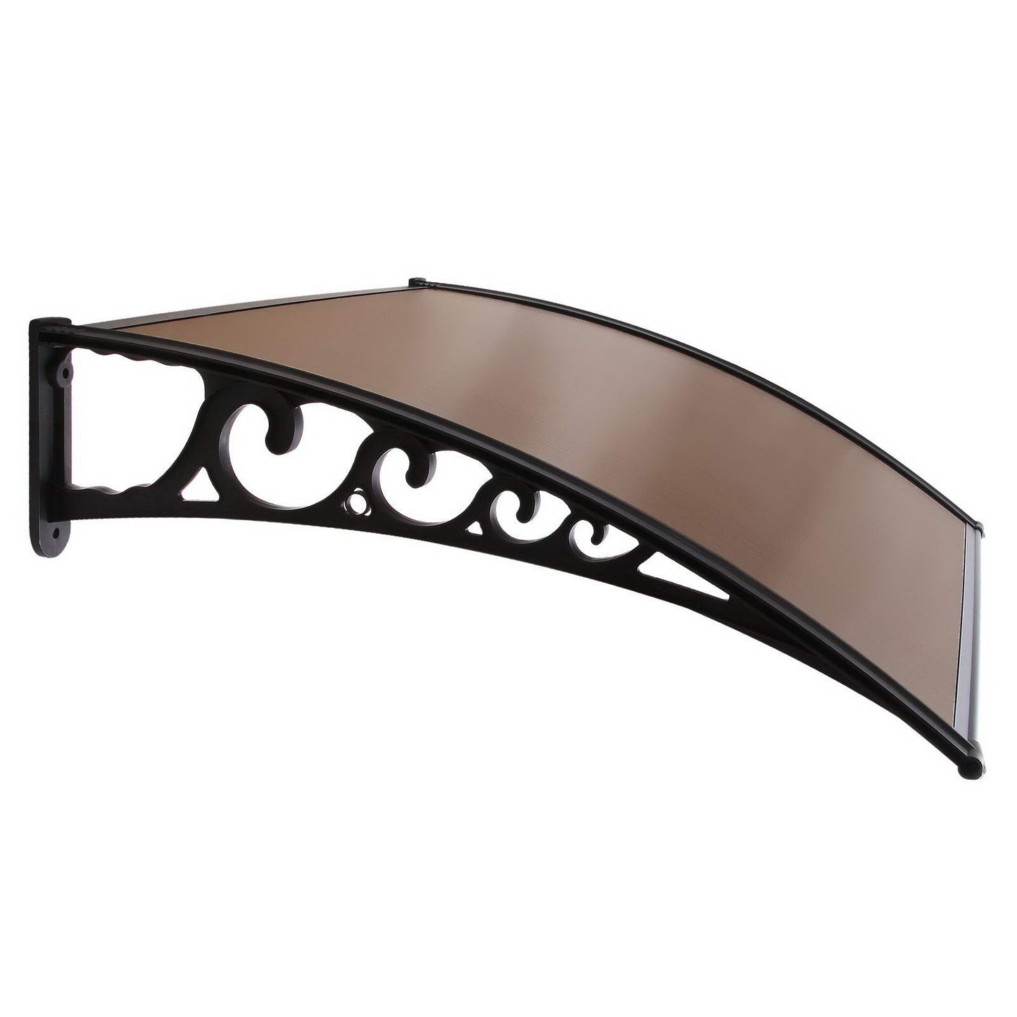 Marlook Window Door Awning 1mx1.2m Brown Hollow Sheet Plastic Frame