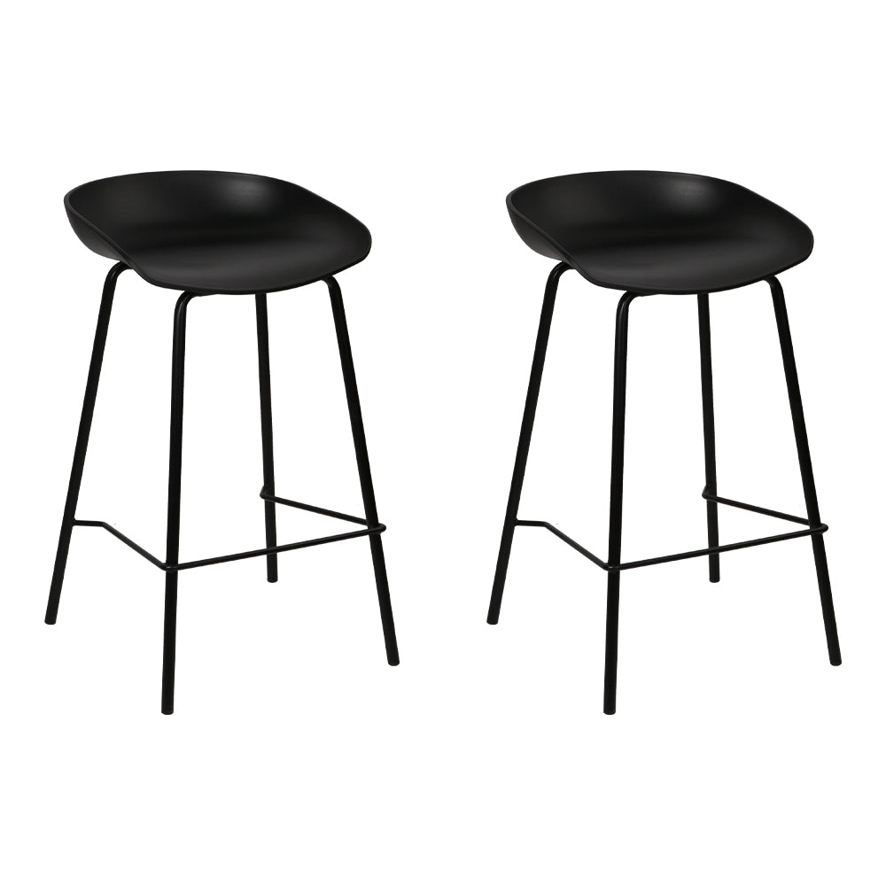 Marlook 2x Bar Stools Kitchen Counter Stools Metal