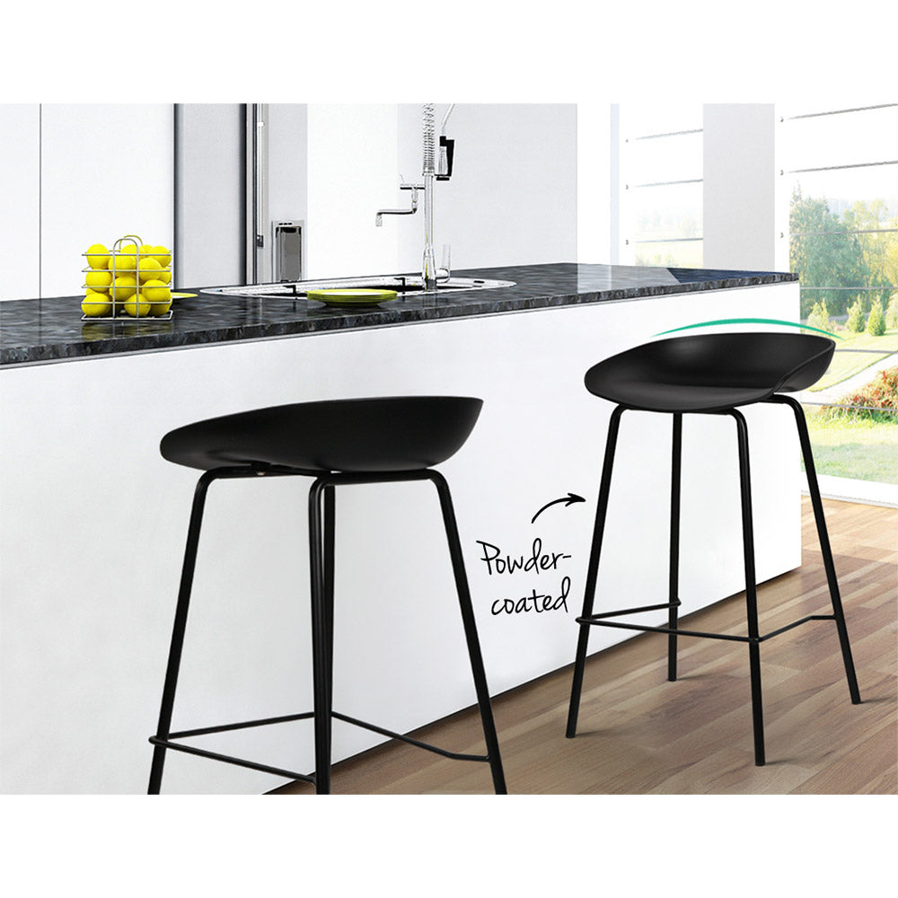 Marlook 2x Bar Stools Kitchen Counter Stools Metal