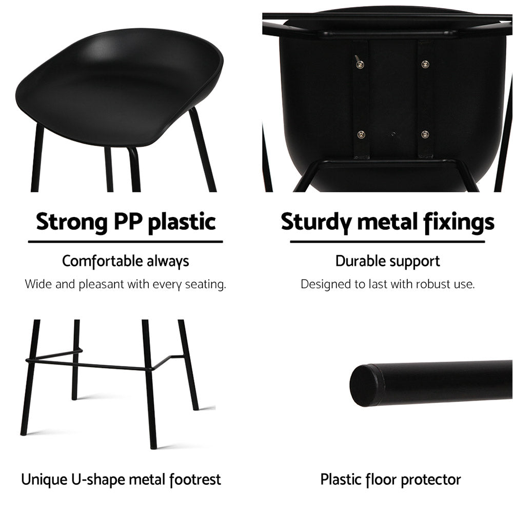Marlook 4x Bar Stools Kitchen Counter Stools Metal