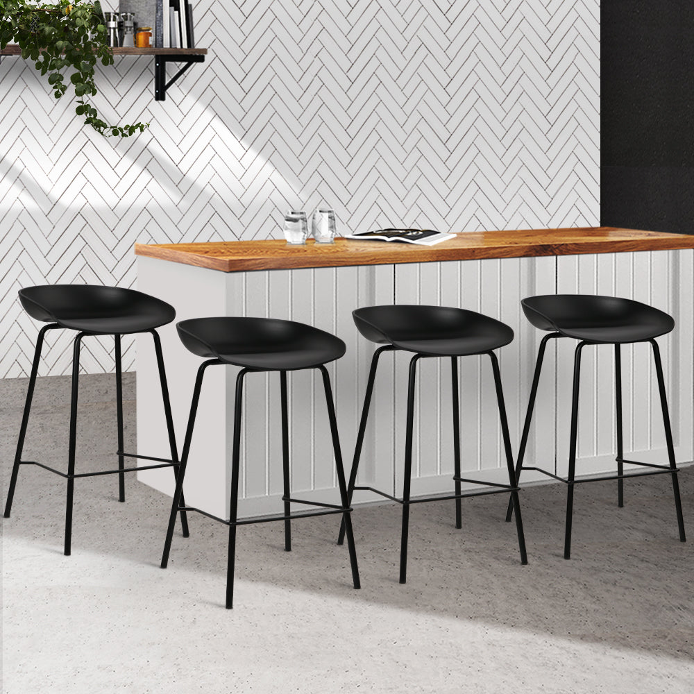 Marlook 4x Bar Stools Kitchen Counter Stools Metal