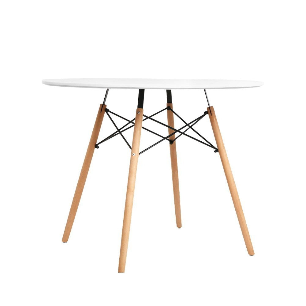 Marlook Dining Table Round White 4 Seater 90CM
