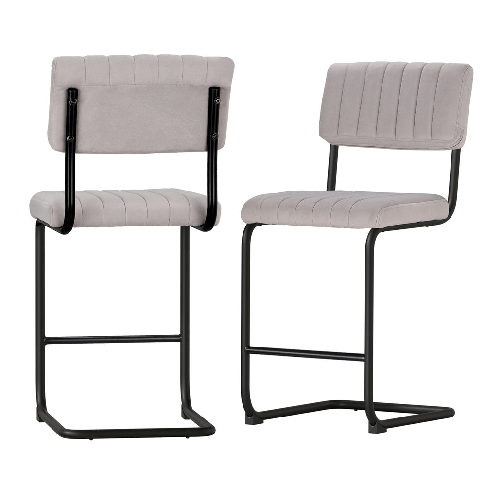 Marlook 2x Bar Stools Velvet Chairs