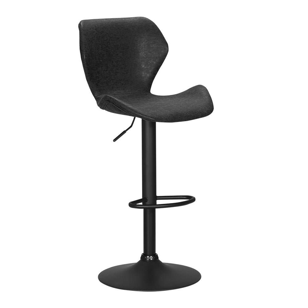 Marlook Bar Stools Kitchen Counter Stools Swivel Gas Lift Vintage Chairs Black x2