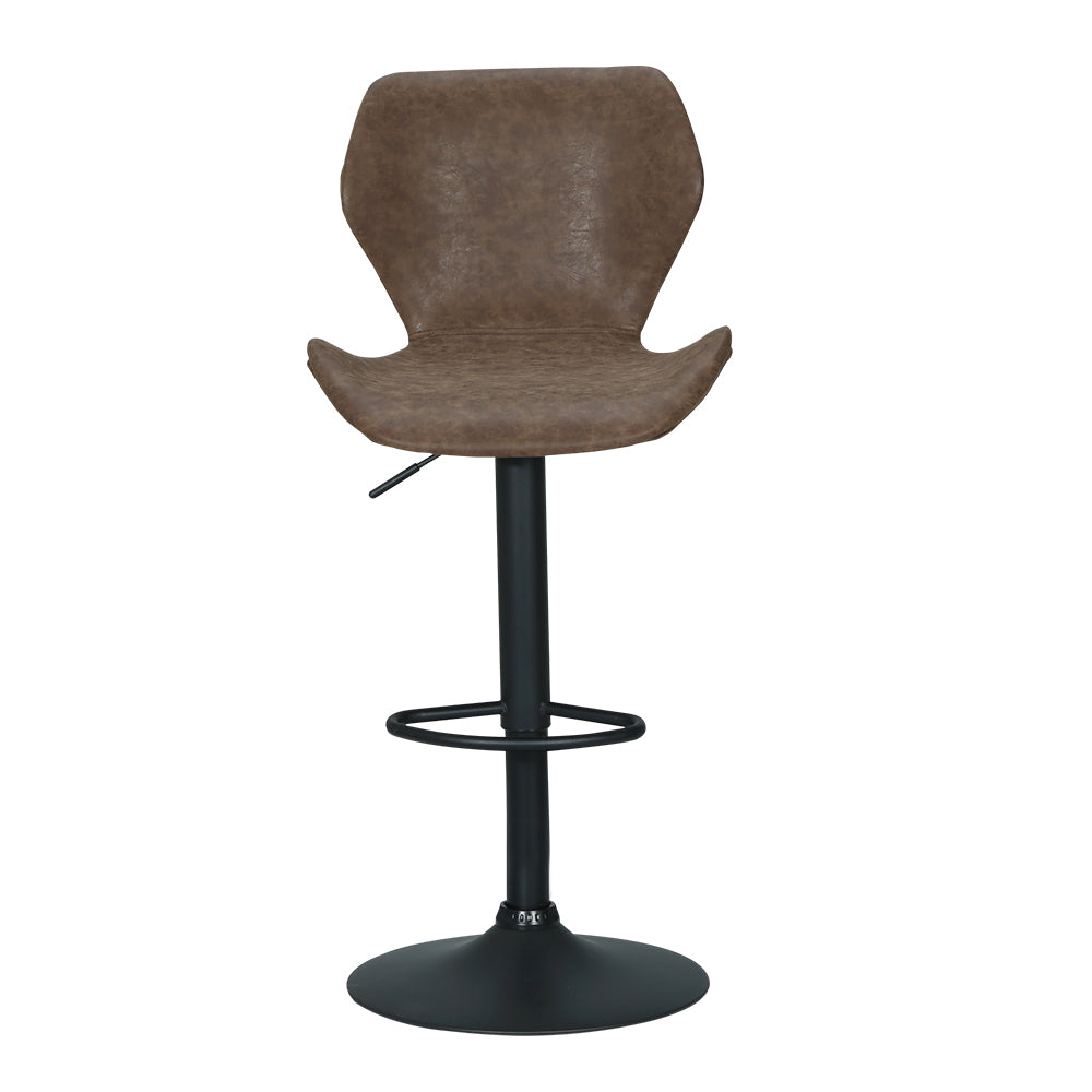 Marlook Bar Stools Kitchen Counter Stools Swivel Gas Lift Vintage Chairs Brown x2