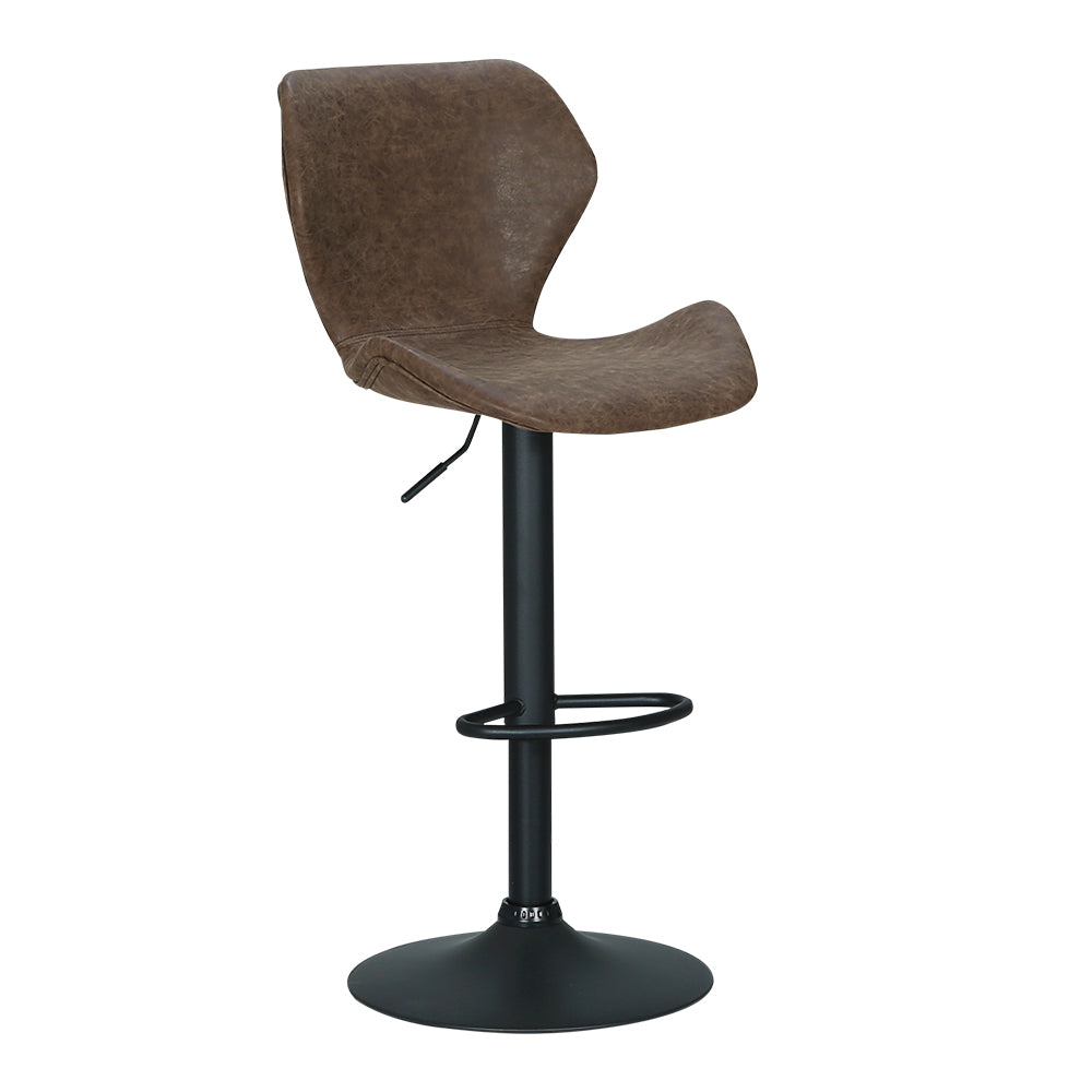 Marlook Bar Stools Kitchen Counter Stools Swivel Gas Lift Vintage Chairs Brown x2