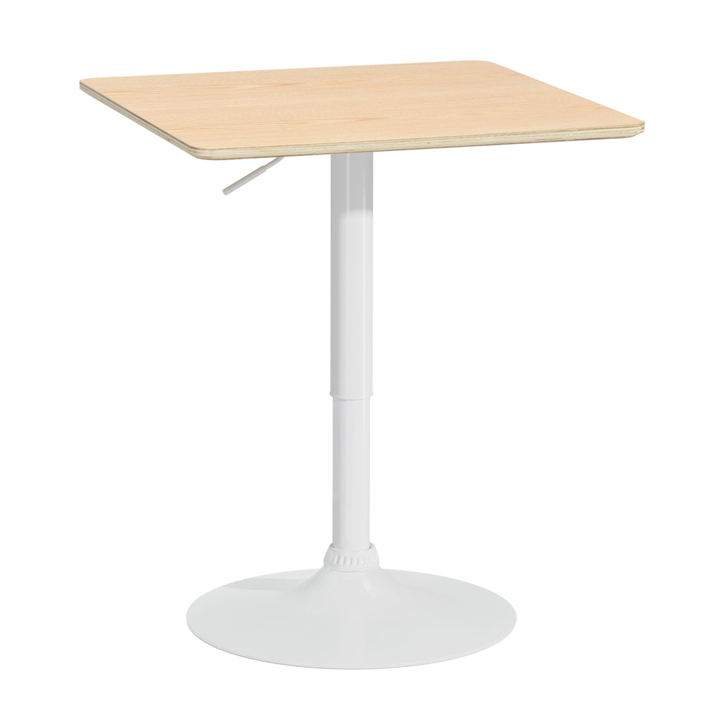 Marlook Bar Table Swivel Base Gas Lift Counter Dining Table 60CM Square Pine