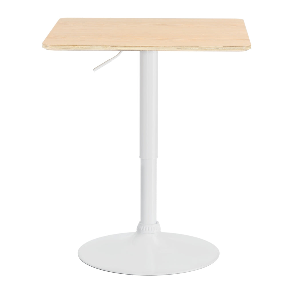Marlook Bar Table Swivel Base Gas Lift Counter Dining Table 60CM Square Pine