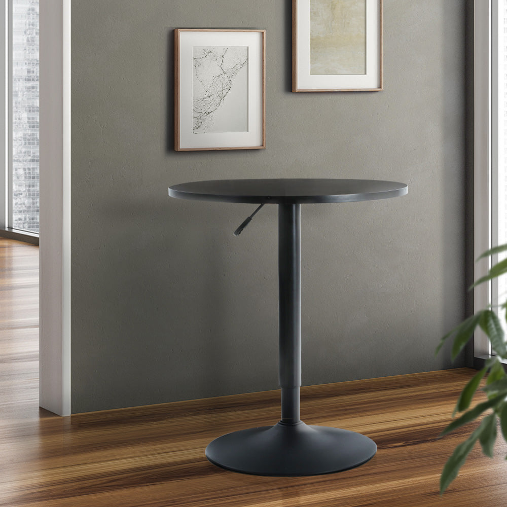 Marlook Bar Table Gas Lift Round Black
