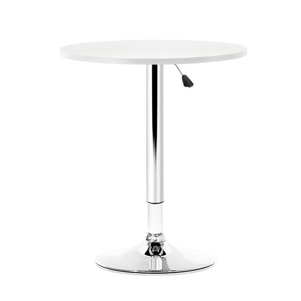 Marlook Bar Table Gas Lift Round White