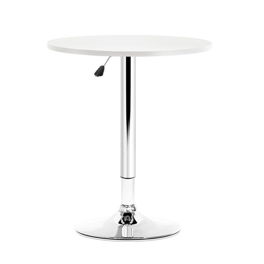 Marlook Bar Table Gas Lift Round White