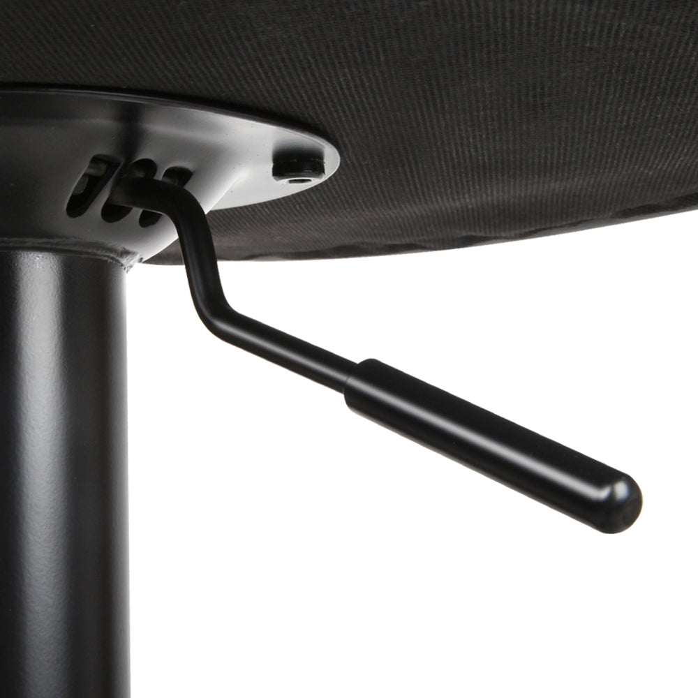 Marlook 2x Bar Stools Kitchen Dining Chairs Gas Lift Stool Leather Black