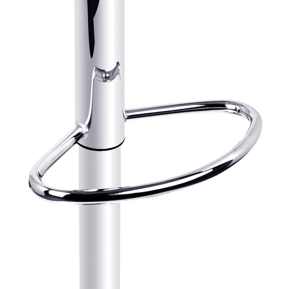 Marlook 2x Bar Stools Gas Lift Leather Padded White