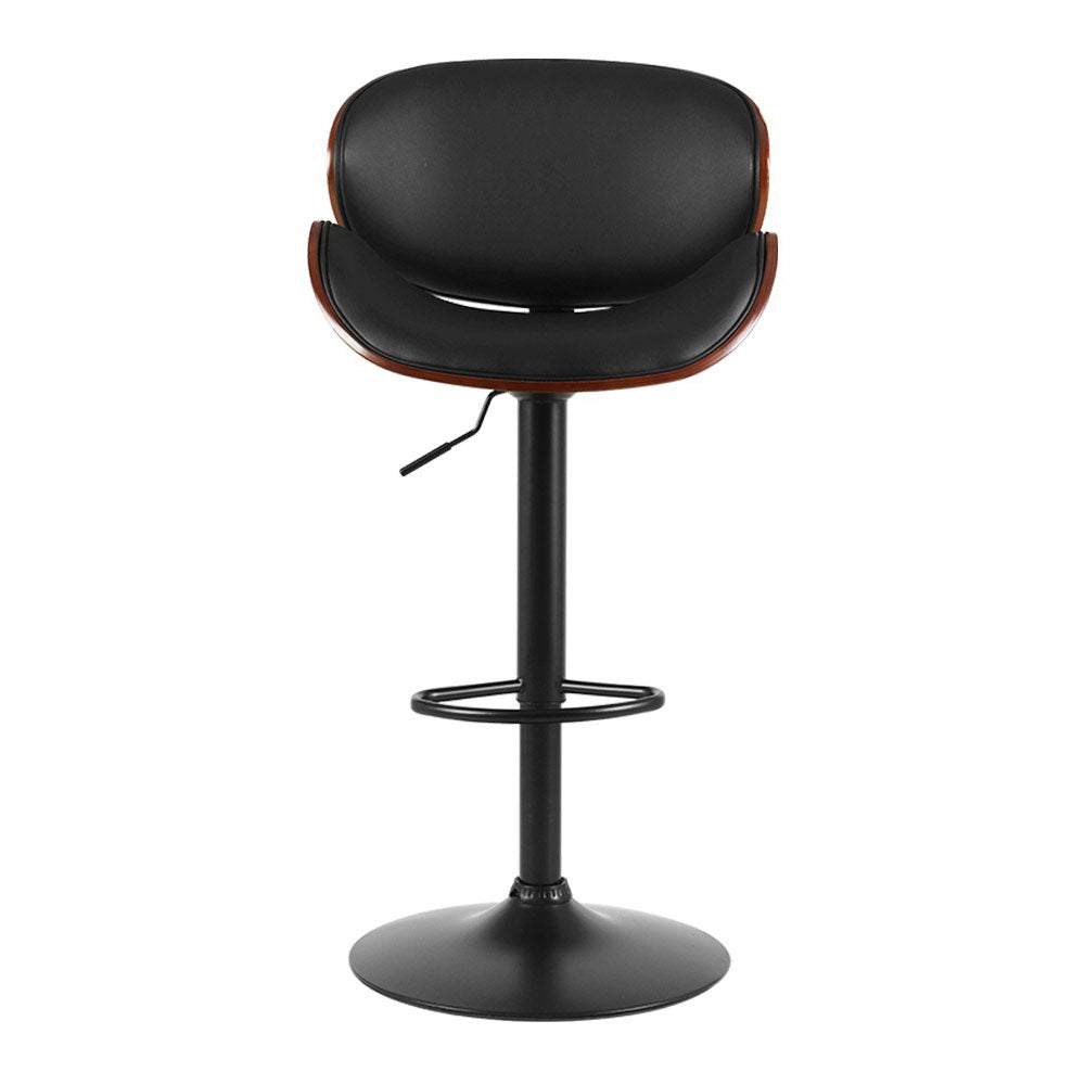 Marlook Bar Stools Kitchen Leather Barstools Swivel Gas Lift Vintage Chairs Black