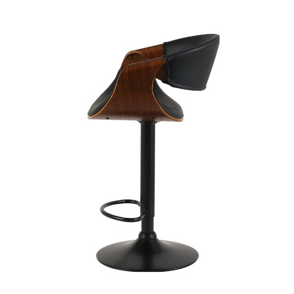 Marlook 2x Bar Stools Gas Lift Leather w/Armrest