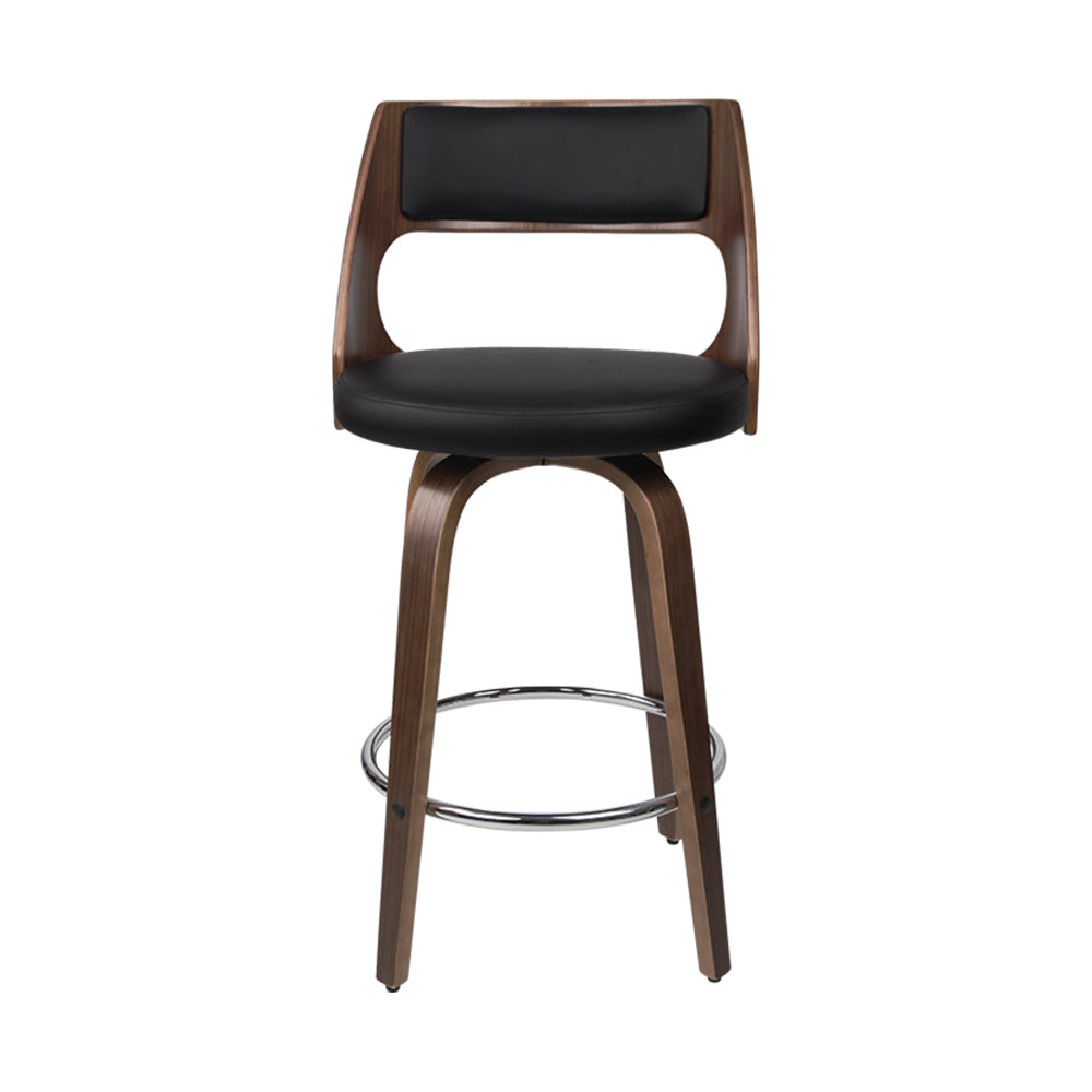 Marlook 2x Bar Stools Swivel Leather Chair 76cm