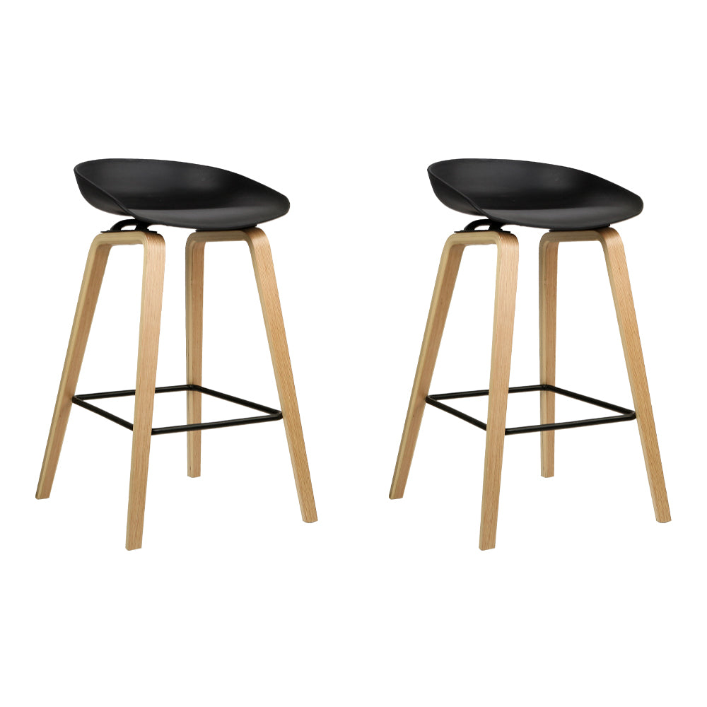 Marlook 2x Bar Stools Wooden