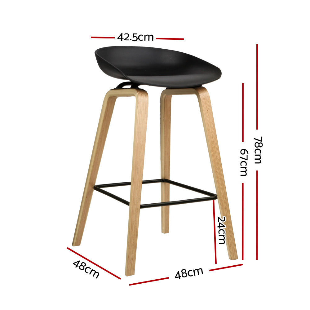 Marlook 2x Bar Stools Wooden